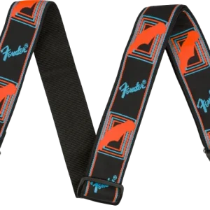 Fender Neon Monogrammed Guitar Strap - Blue/Orange Dernière Chance