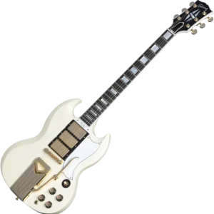 Gibson Custom Shop 60th Anniversary 1961 SG Les Paul Custom - vos aged polaris white Prix Choc