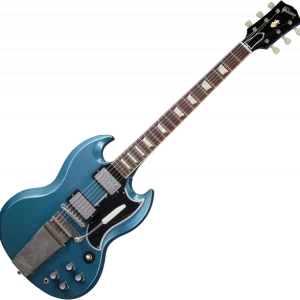 Gibson Custom Shop Murphy Lab 1964 SG Standard Maestro Reissue - ultra light aged pelham blue Jusqu'à Épuisement Des Stocks