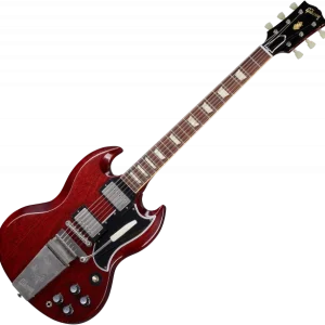 Gibson Custom Shop Murphy Lab 1964 SG Standard Maestro Reissue - ultra light aged cherry red Prix Choc