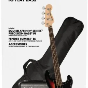 Squier Affinity Series Precision Bass PJ Pack - 3-color sunburst Prix Bas