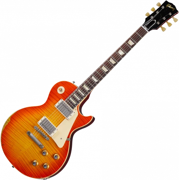 Gibson Custom Shop 1960 Les Paul Standard Reissue - murphy lab heavy aged tangerine burst Jusqu'à Épuisement Des Stocks