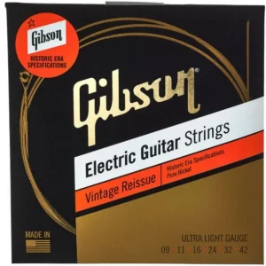 Gibson SEG-HVR9 Electric Guitar 6-String Set Vintage Reissue Pure Nickel 9-42 - jeu de 6 cordes Offre Exclusive