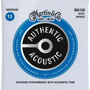 Soldes Martin MA150 Acoustic Guitar 6-String set Authentic SP 80/20 Bronze 6-String Set Authentic SP 80/20 Bronze 13-56 - jeu de 6 cordes