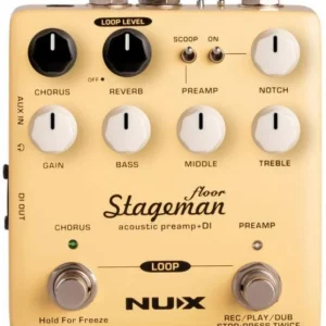 Expédition Rapide Nux Stageman Floor NAP-5 Acoustic Preamp & DI