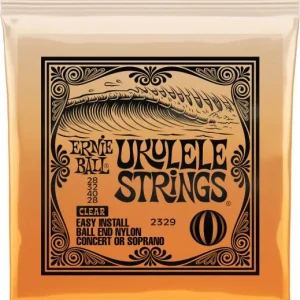 Meilleur Choix Ernie ball P02329 Ukulele 4-String Set Ball End Nylon Clear Concert / Soprano 28-28 - jeu de 4 cordes