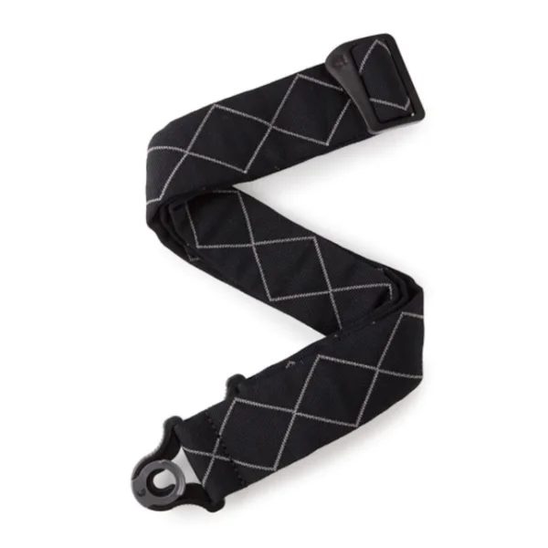 D‘addario Auto Lock Strap Black Padded Diamonds Offre Exclusive