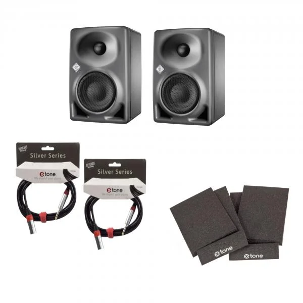 Vente Directe Neumann Paire KH 80 + Paire cables Silver XLR Jack (1.5m) + paire mousses moniteurs XI 7000 - la pièce