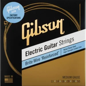 Prix Réduit Gibson SEG-BWR10 Electric Guitar 6-String Set Brite Wire Reinforced NPS 10-46 - jeu de 6 cordes