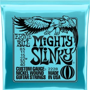Ernie ball P02228 Electric Guitar 6-String Set Mighty Slinky NPS 8.5-40 - jeu de 6 cordes Dernier Modèle