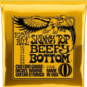 Satisfait Ou Remboursé Ernie ball P02216 Electric Guitar 6-String Set Skinny Top Beefy Bottom Slinky NPS 10-54 - jeu de 6 cordes
