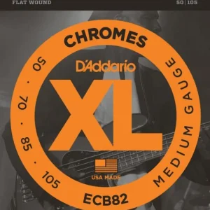 D‘addario ECB82 Electric Bass 4-String Set Chromes Flat Wound Long Scale 50-105 - jeu de 4 cordes Vente Directe