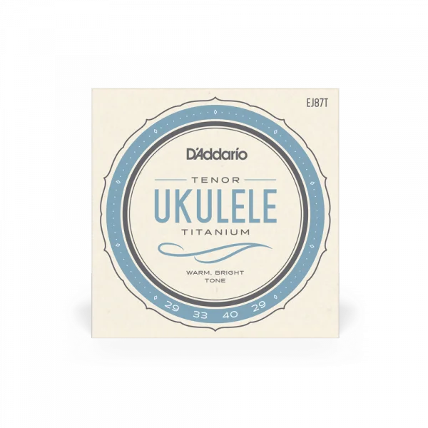 Authentique D‘addario EJ87T Ukulélé Tenor (4) Pro-Arté Titanium 029-029 - jeu de 6 cordes