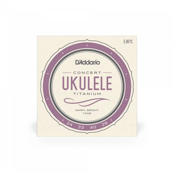 Offre Limitée D‘addario EJ87C Ukulélé Concert (4) Pro-Arté Titanium 024-029 - jeu de 6 cordes