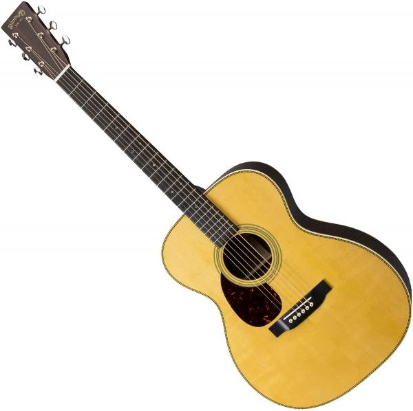 Expédié Aujourd'hui Martin OM-28 Standard Re-Imagined Gaucher - natural aging toner