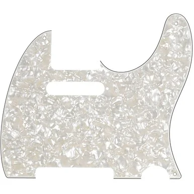 Top Vente Fender 8-Hole Mount Multi-Ply Telecaster Pickguards - Aged Pearl White