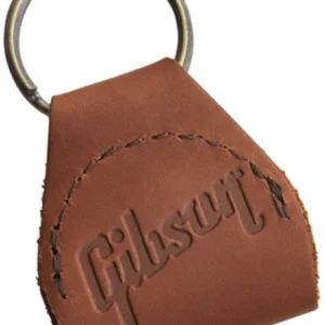 Retour Gratuit Gibson Premium Leather Pickholder Keychain - Brown