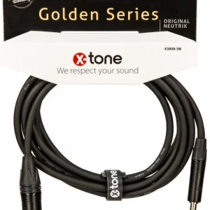 Prix Promo X-tone X3009-3M XLR(M) / JACK(M) 6.35 TRS Golden Series