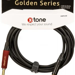 Acheter Direct X-tone X3070-3M Instrument Cable Right/Right 3m Golden Series