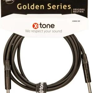 X-tone X3002-3M Instrument Cable Right/Right 3m Golden Series Solde