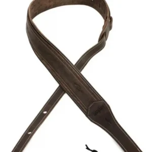 Seulement Aujourd'hui Taylor Element Leather Guitar Strap 2.5 inch - Dark Brown