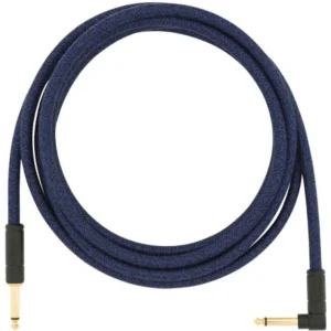 Fender Festival Pure Hemp Instrument Cable, Straight/Angle, 10ft - Blue Dream Certifié