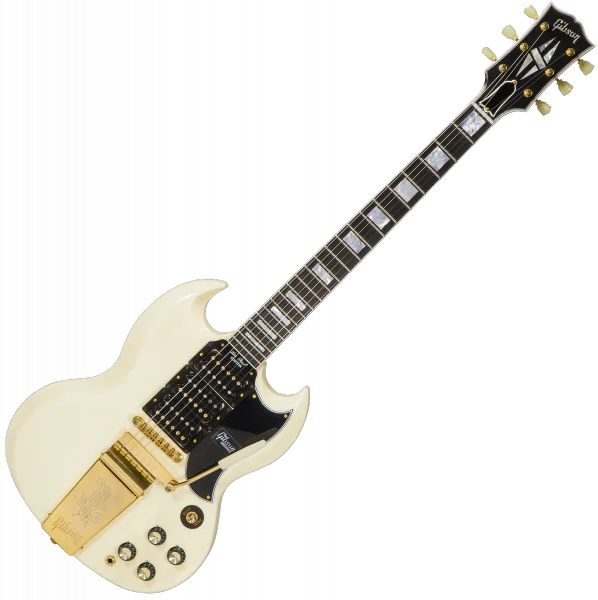 Marque Gibson Custom Shop 1963 Les Paul SG Custom Reissue W/ Maestro Vibrola - vos classic white