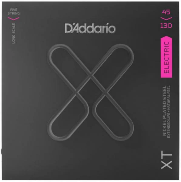 D‘addario XTB45130 Electric Bass 5-String Set NPS Long Scale 45-130 - jeu de 5 cordes Populaire