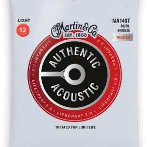 Dernière Chance Martin MA140T 6-String Acoustic Guitar Authentic Lifespan 2.0 80/20 Bronze 12-54 - jeu de 6 cordes