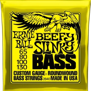 Réduction Ernie ball Bass 2840 Beefy Slinky 65-130 - jeu de 4 cordes