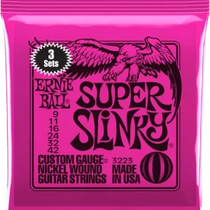 Ernie ball Electric (3X SET) 3223 Super Slinky 09-42 - jeu de 6 cordes Meilleur Choix