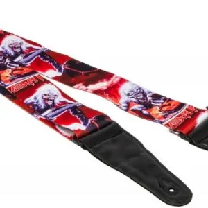 X-tone XG 3106 Nylon Guitar Strap Skull With Hair - Black & Red Must-Have