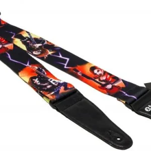 X-tone XG 3105 Nylon Guitar Strap Alien - Black & Red Usine Directe