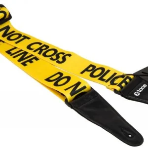 X-tone XG 3103 Nylon Guitar Strap Police Line - Black & Yellow Petit Prix