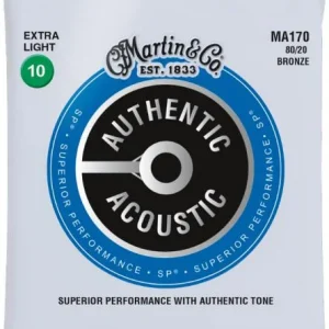 Promotion Saisonnière Martin MA170 Acoustic Guitar 6-String Set Authentic SP 80/20 Bronze 10-47 - jeu de 6 cordes