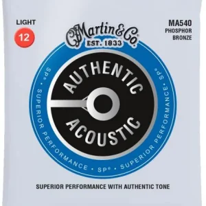 Martin MA540 Acoustic Guitar 6-String Set Authentic SP 92/8 Phosphor Bronze 12-54 - jeu de 6 cordes Prix Choc