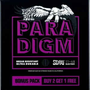 Ernie ball Electric (3x SET) 3370 Paradigm Slinky 11-48 - jeu de 6 cordes Prix Promo