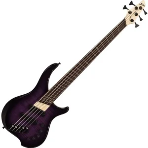 Top Vente Dingwall Afterburner I 2-Pickups 5-String (WEN) +Bag - purple blackburst