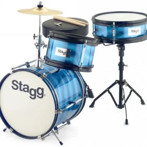 Stagg Batterie Junior 3/12B + Hardware - 3 fûts - bleu Acheter Direct