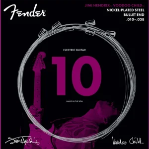 Fender Jimi Hendrix Voodoo Child NPS Bullet End Electric Guitar Strings 10-38 - jeu de 6 cordes Prix Cassé