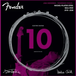 Fender Jimi Hendrix Voodoo Child NPS Ball End Electric Guitar Strings 10-38 - jeu de 6 cordes Jusqu'à Épuisement Des Stocks