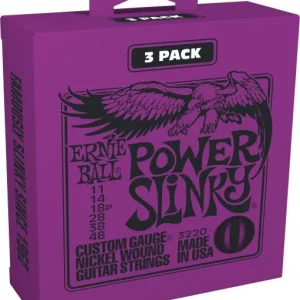 Paiement Sécurisé Ernie ball Electric (3X SET) 3220 Power Slinky 11-48 - jeu de 6 cordes