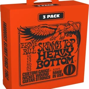 Vente Flash Ernie ball Electric (3x SET) 3215 Skinny Top Heavy Bottom 10-52 Skinny Top Heavy Bottom 10-52 (3x SET) - jeu de 6 cordes