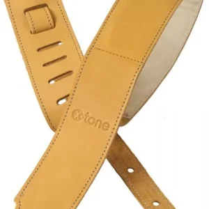X-tone xg 3154 Plus Leather Guitar Strap - Brownstone Beige Seulement Aujourd'hui