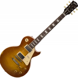 Commande En Gros Gibson Custom Shop M2M 1959 Les Paul Standard 982192 - heavy aged sunrise tea burst