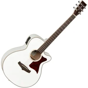 Populaire Tanglewood TW4WH Winterleaf Super Folk Cutaway - white gloss