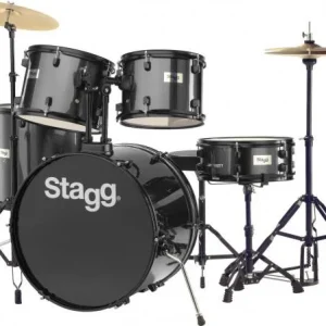 Nouvel Arrivage Stagg TIM122B + hardware + cymbales - 5 fûts - noir