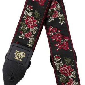 Ernie ball Jacquard Guitar Strap - Red Rose Acheter En Ligne