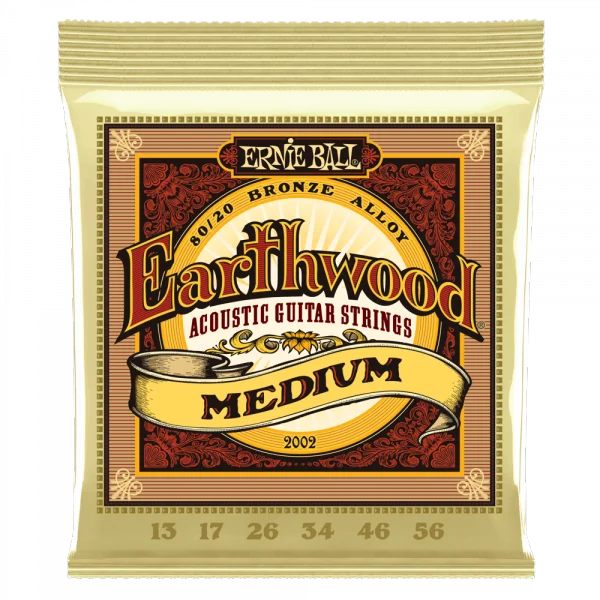 Top Vente Ernie ball Folk (6) 2002 Earthwood Medium 13-56 - jeu de 6 cordes