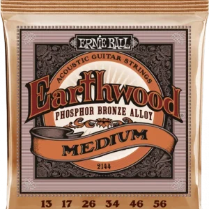 Retour Gratuit Ernie ball Folk (6) 2144 Earthwood Phosphor Medium 13-56 - jeu de 6 cordes